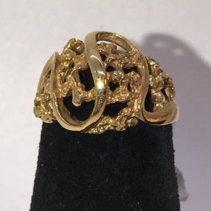 14 Kt Gp Ring, Pretty And Simple Design, Size 5